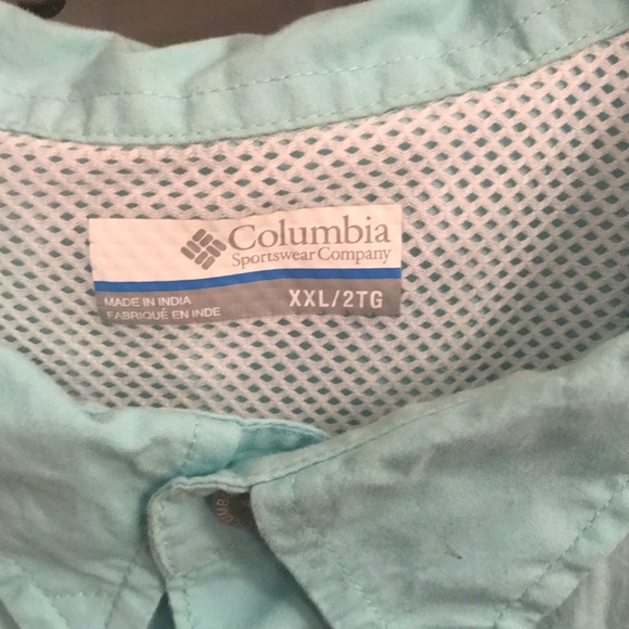 Columbia PFG Fishing Gear Aqua Size XXL/ 2X - Picture 3 of 6